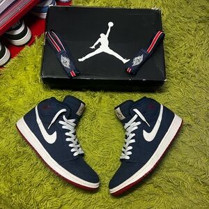 Nike Air Jordan 1 High Strap Navy Red